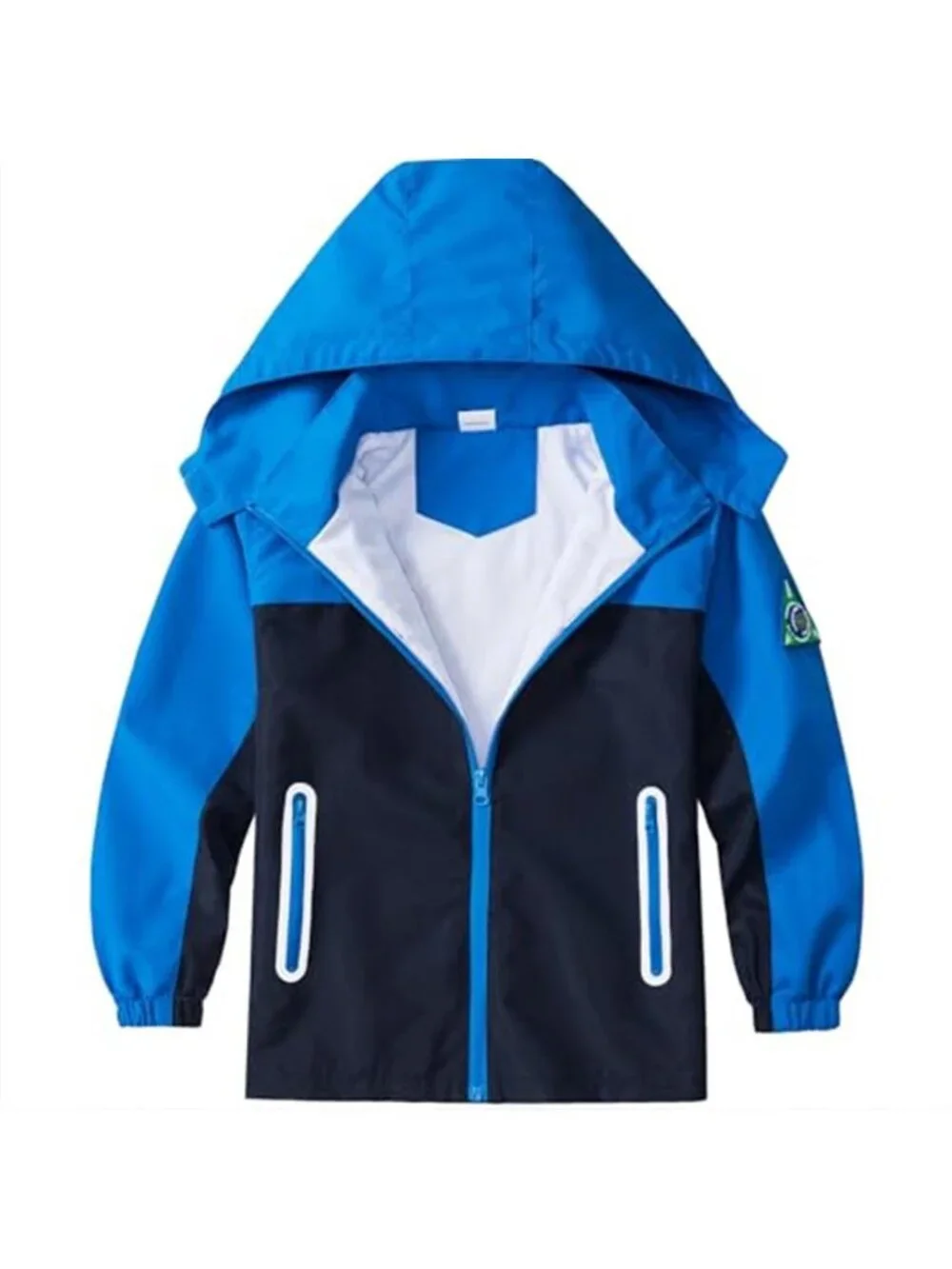 Kids Rain Jacket with Detachable Hood Lightweight Raincoat